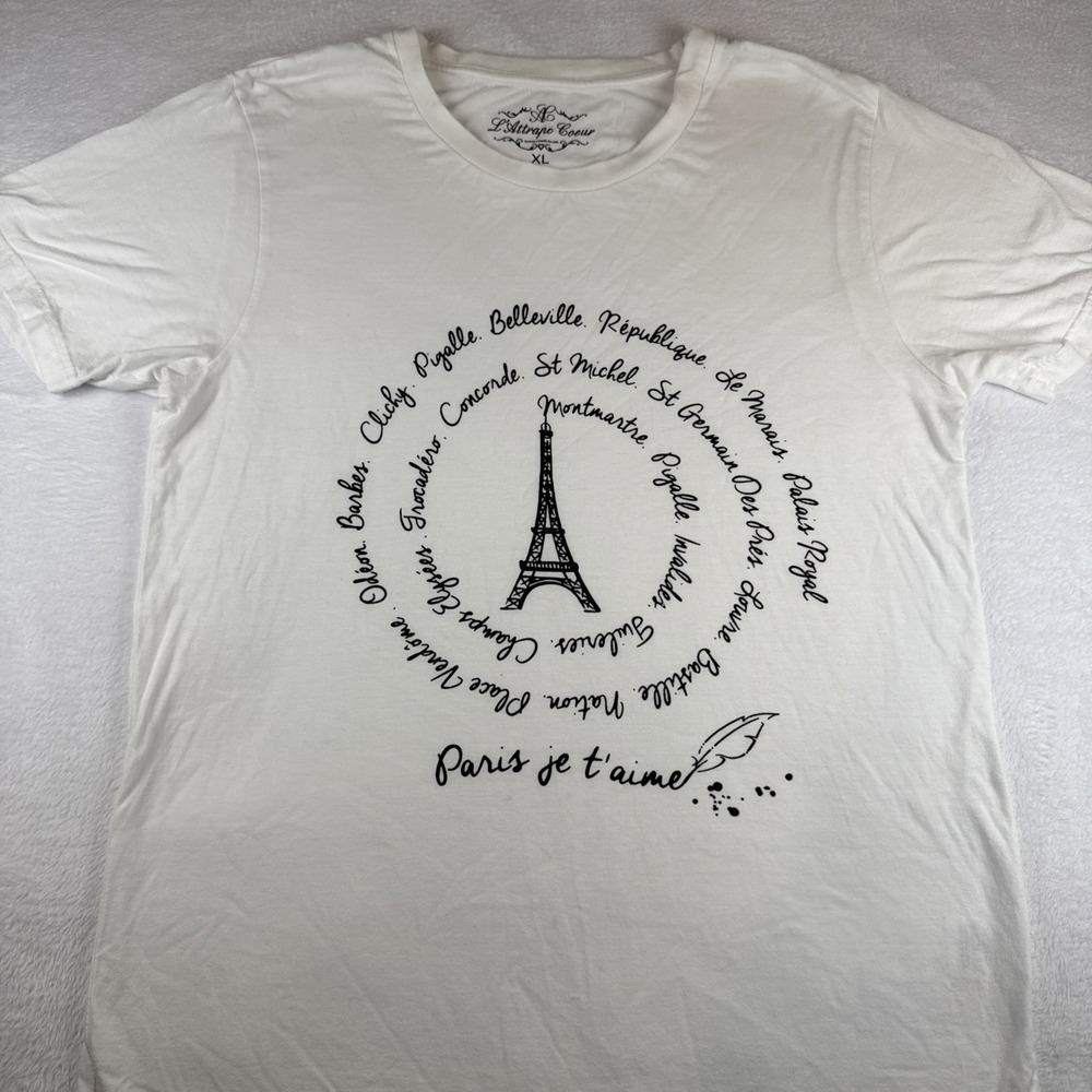 L'Attrape Coeur Paris Women's White Tshirt XL